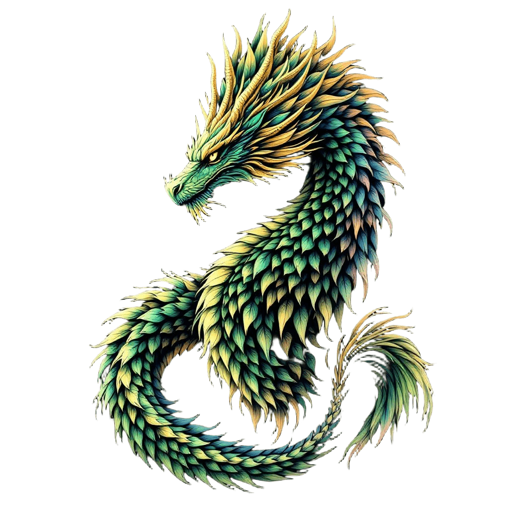 A Feathered Serpent Dragon Combining Quetzalcoatl and European Dragon