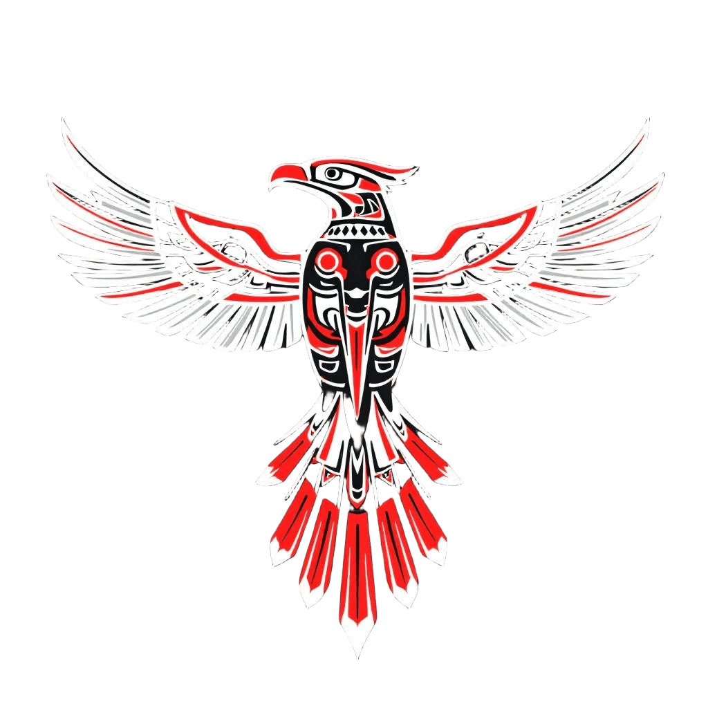A Thunderbird in Pacific Northwest Native Art Style