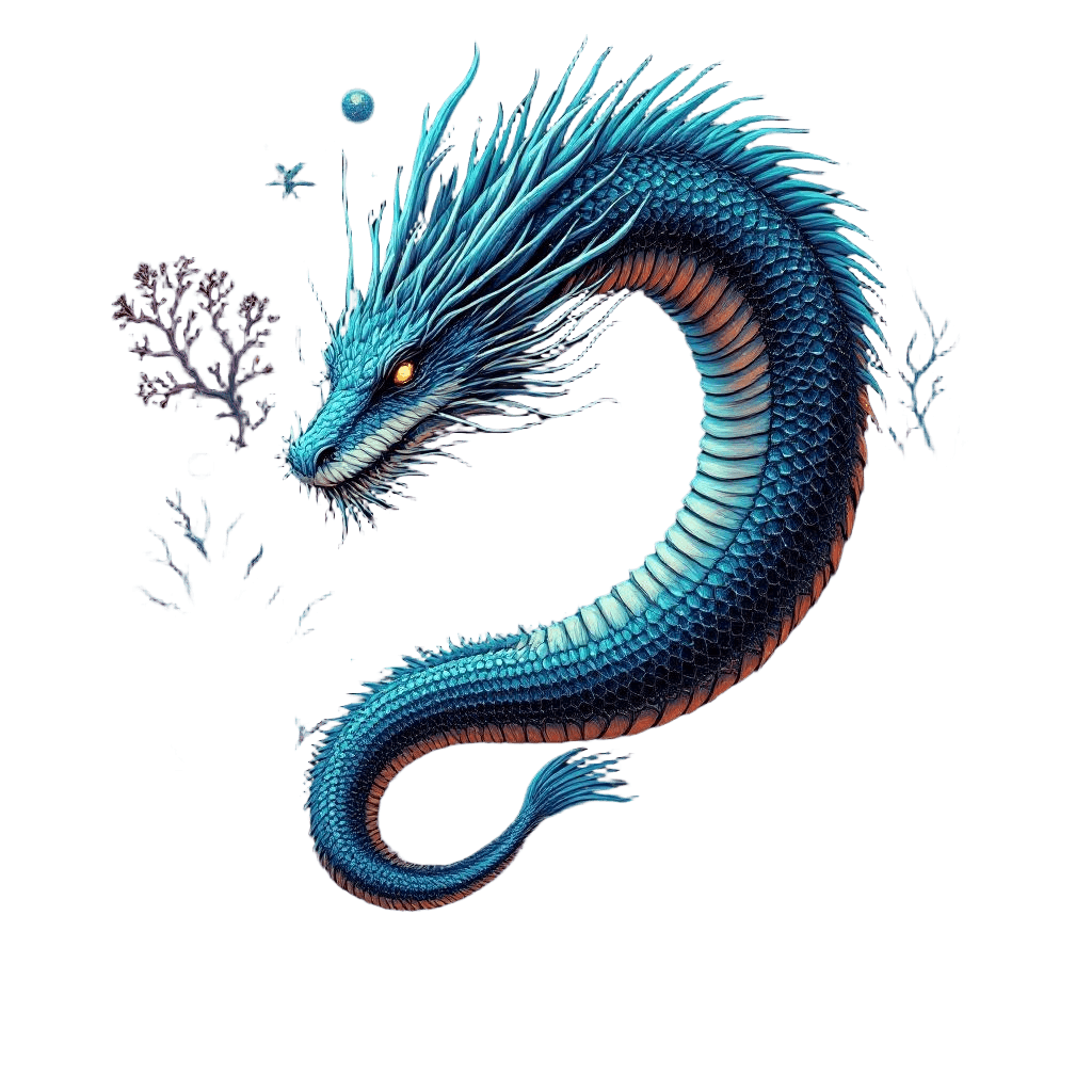 A Sea Dragon Swimming Through a Coral Reef