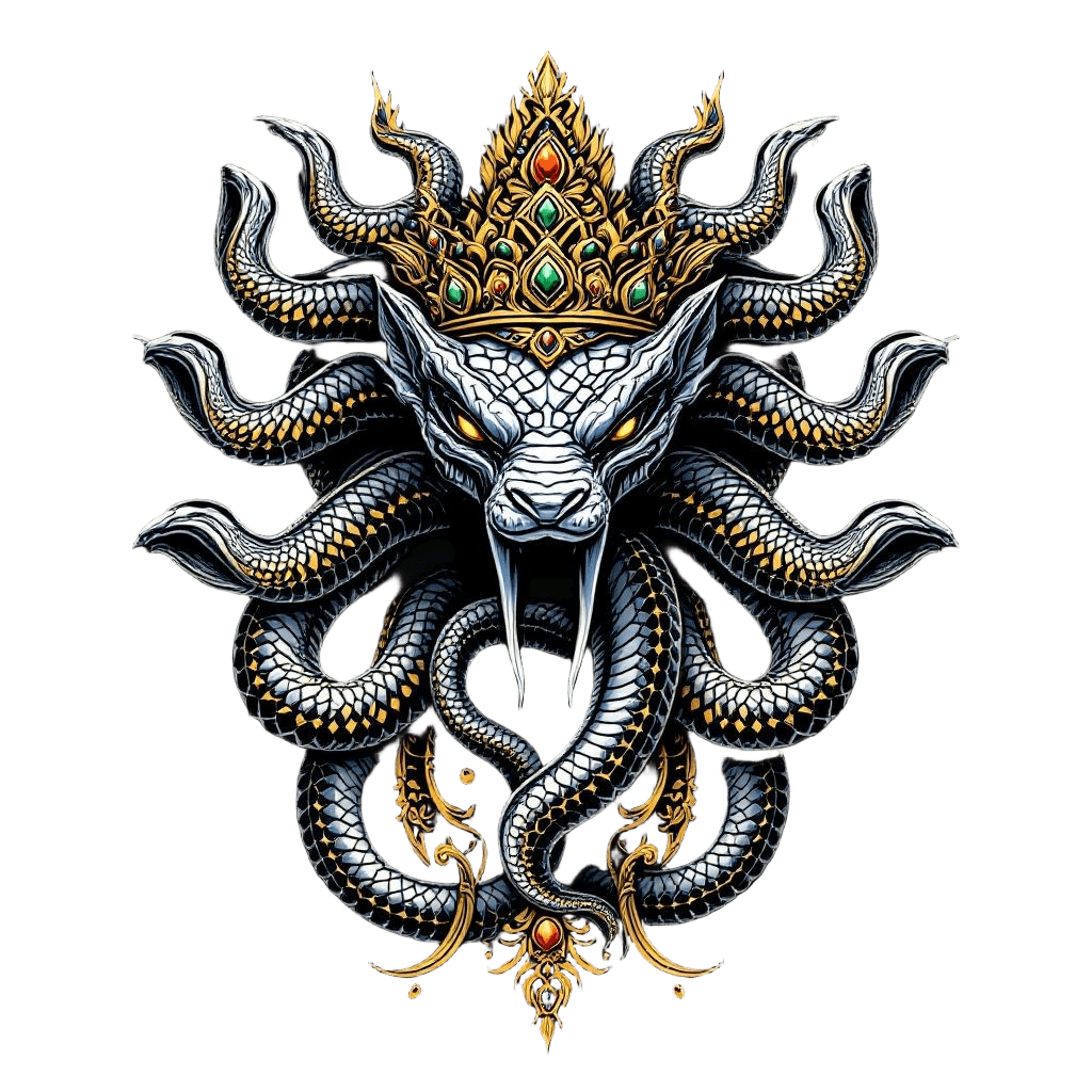 A Naga Raja Serpent King with Seven Cobra Hoods