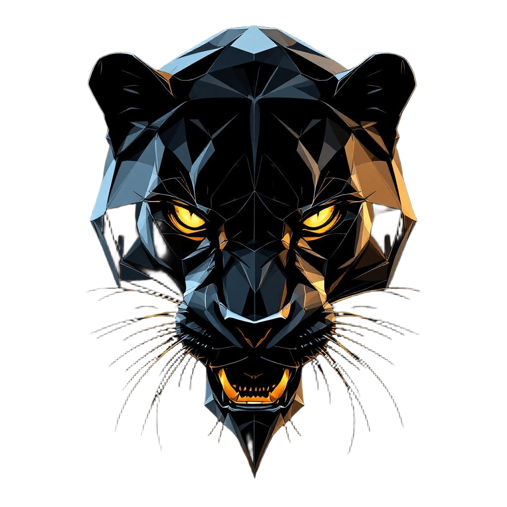A Panther Made of Obsidian Glass
