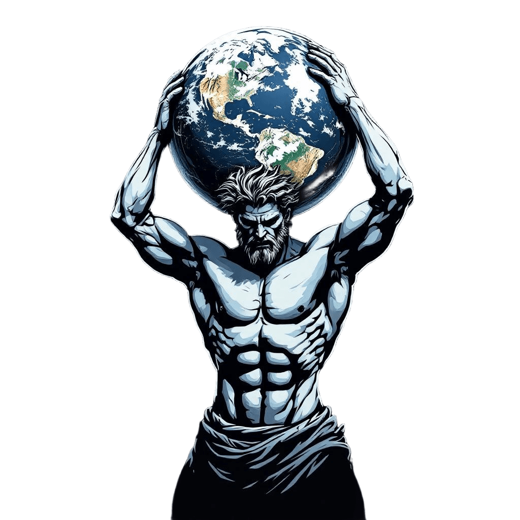 The Titan Atlas Holding Up the Earth on His Shoulders