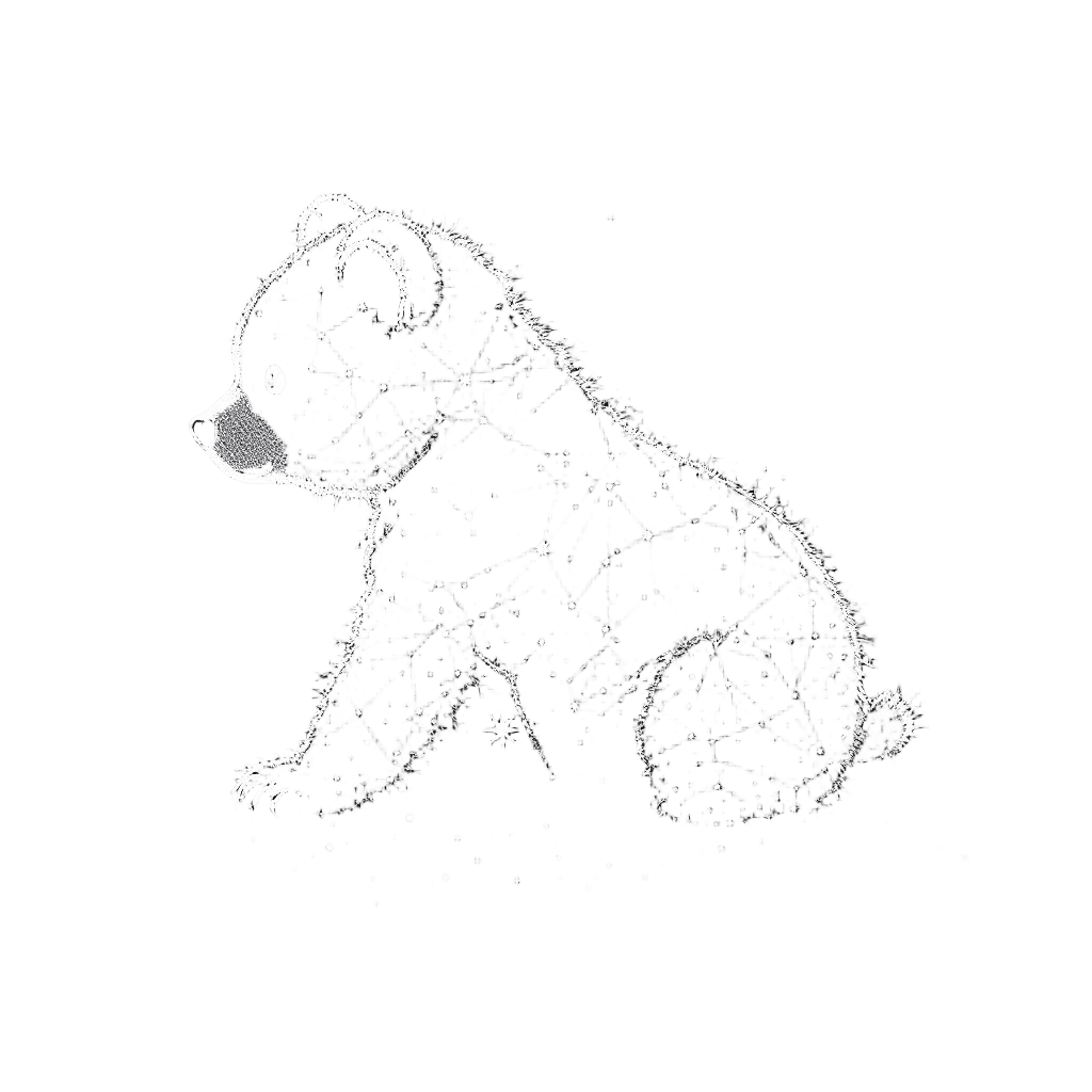A Baby Bear Cub Made of Stars Forming the Ursa Minor Constellation