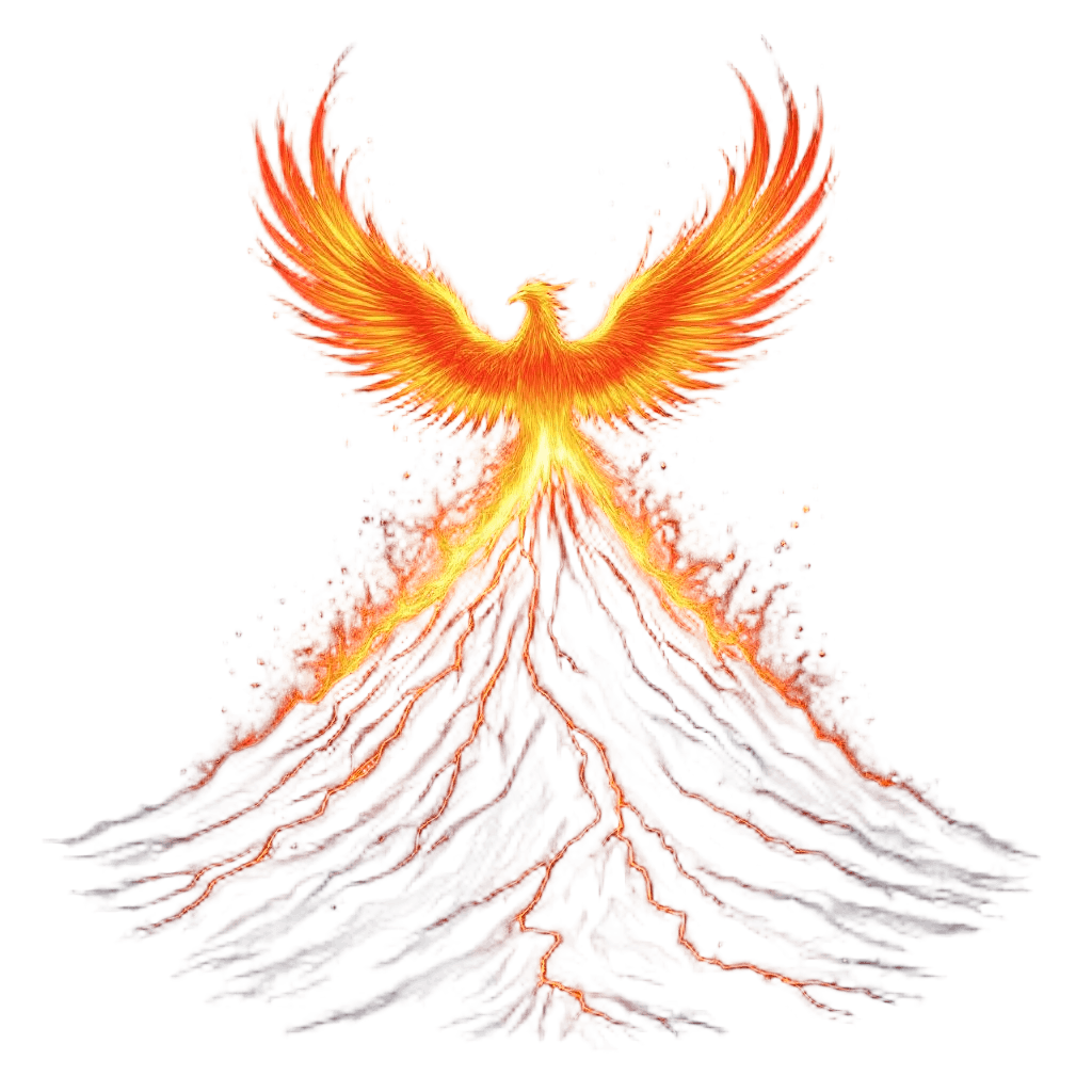 A Phoenix Erupting From a Volcano