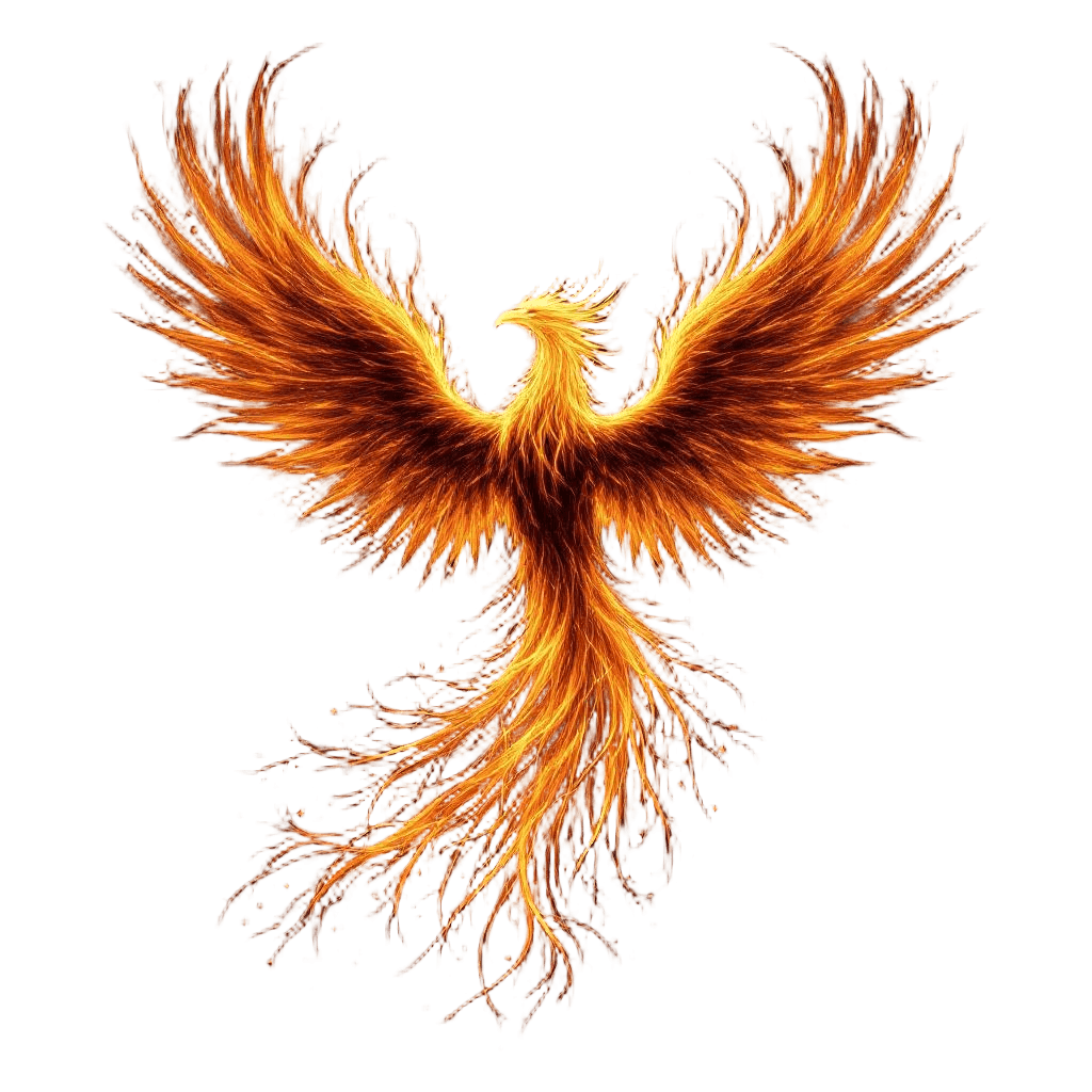 A Phoenix Made of Shadow Fire — Dark Flames That Consume Light