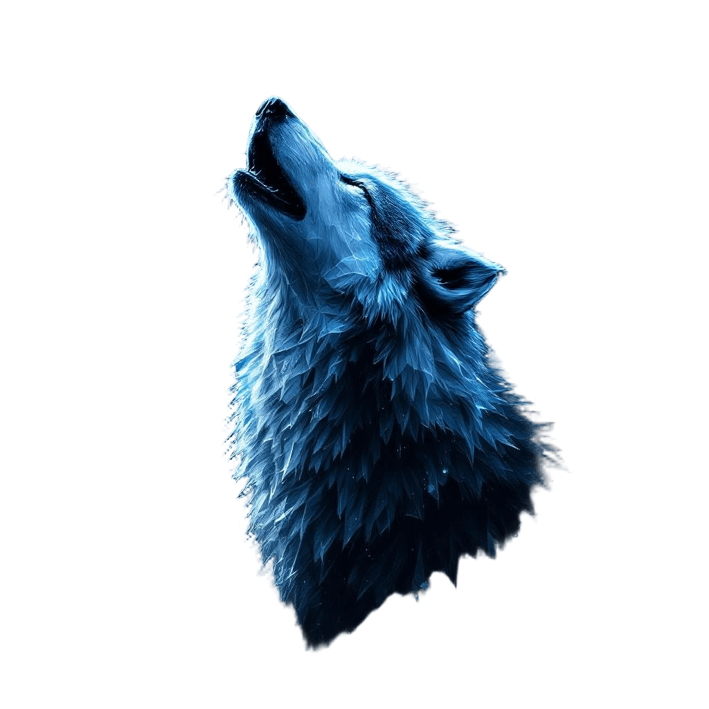 A Wolf Frozen Mid-howl As an Ice Sculpture