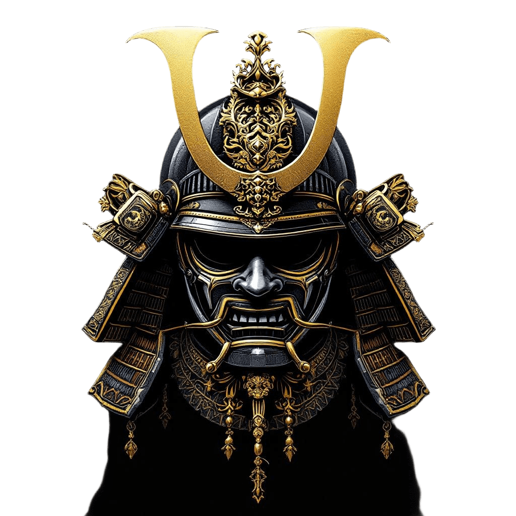 An Incredibly Detailed Samurai Kabuto Helmet with Ornate Crest