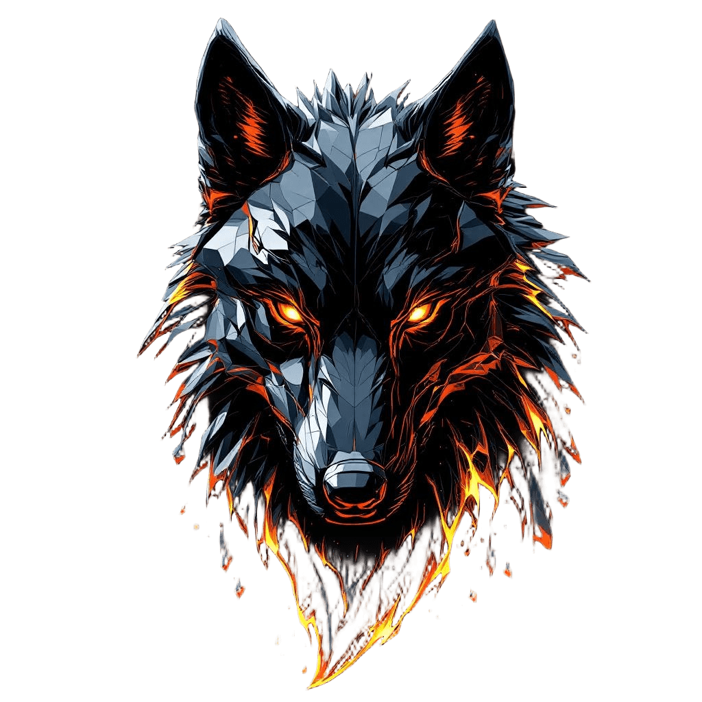 A Wolf Sculpted From Volcanic Obsidian Glass