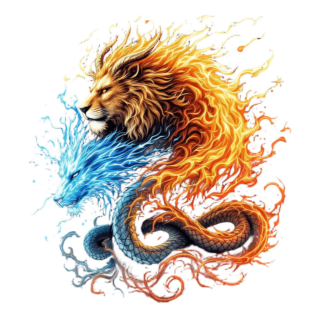 A Chimera with Fire-breathing Lion Head