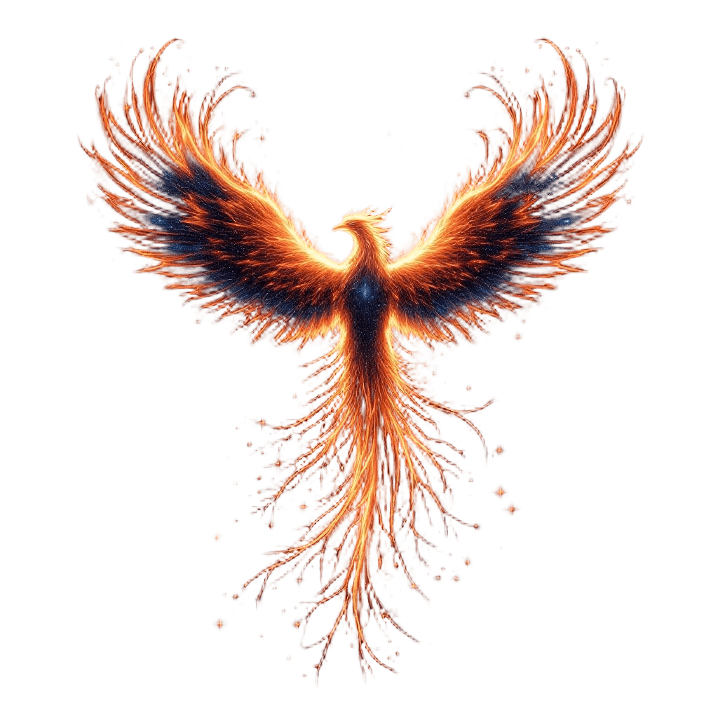 An Eternal Phoenix with Wings Spanning an Entire Galaxy