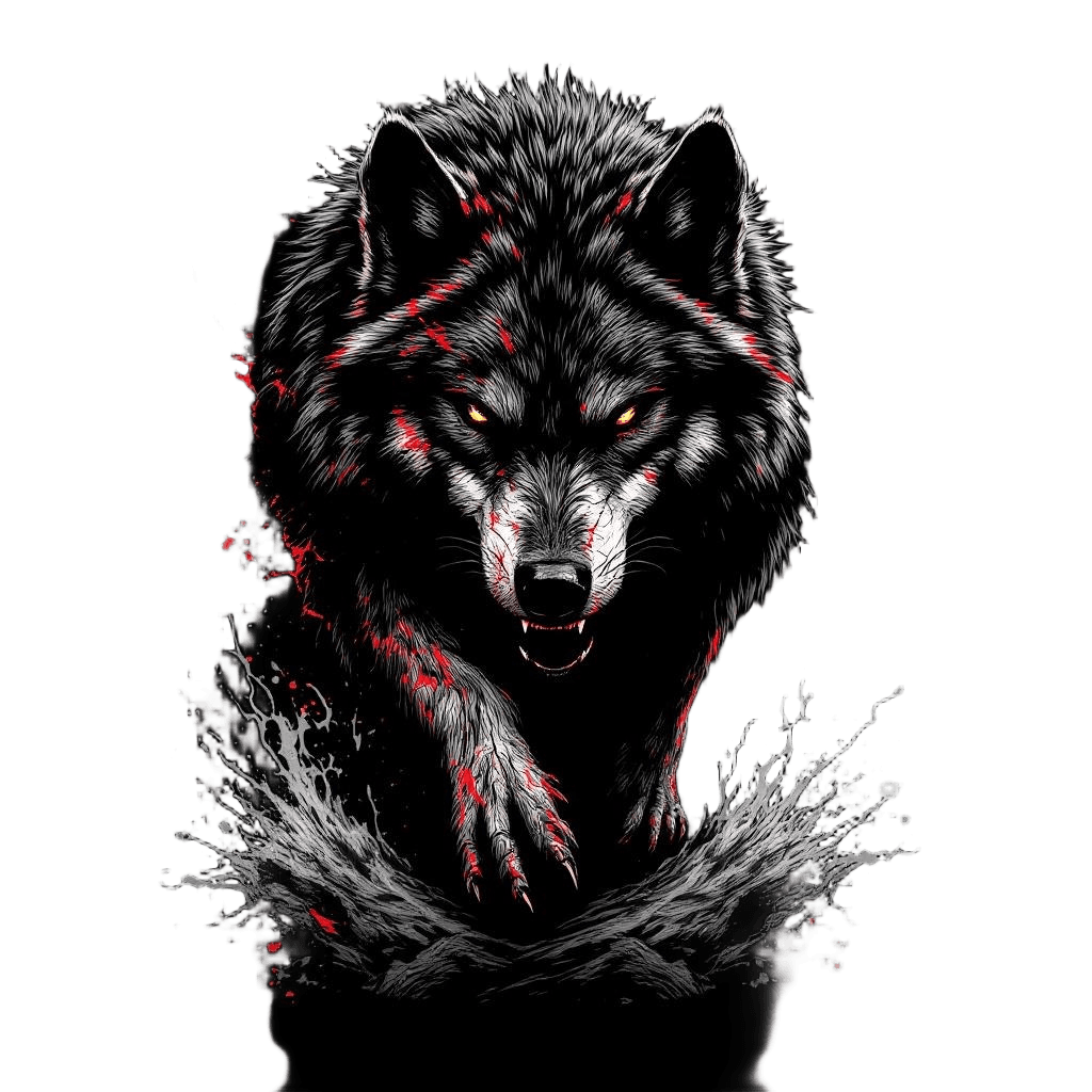 A Battle-scarred Wolf Making Its Final Stand