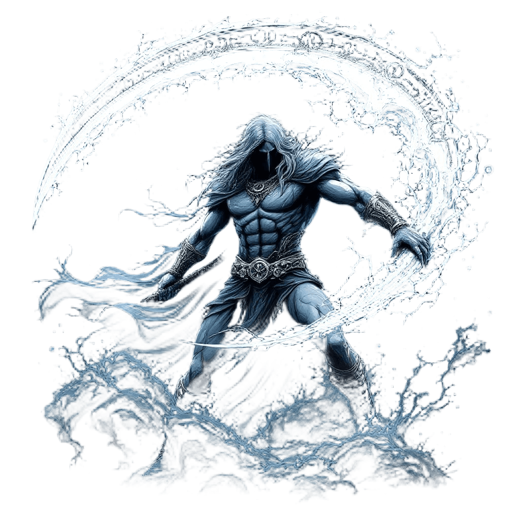 Kronos the Titan of Time Wielding a Time-bending Scythe