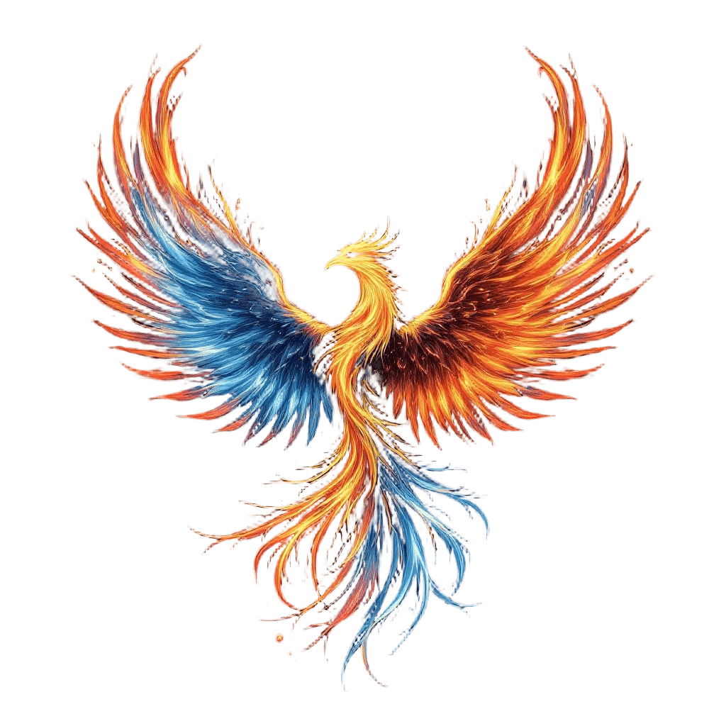 A Phoenix Combining All Four Elements — Fire