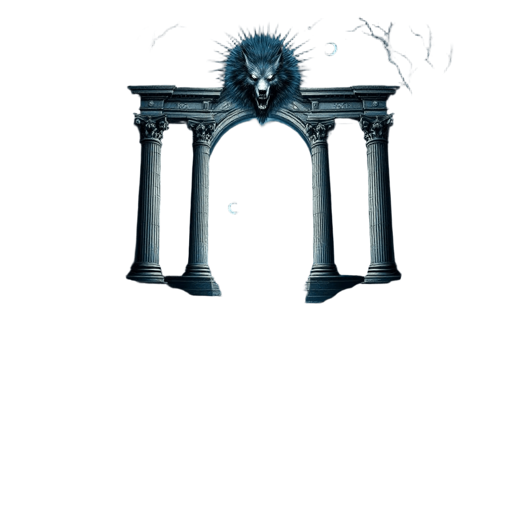 The Gates of the Underworld with Cerberus Standing Guard