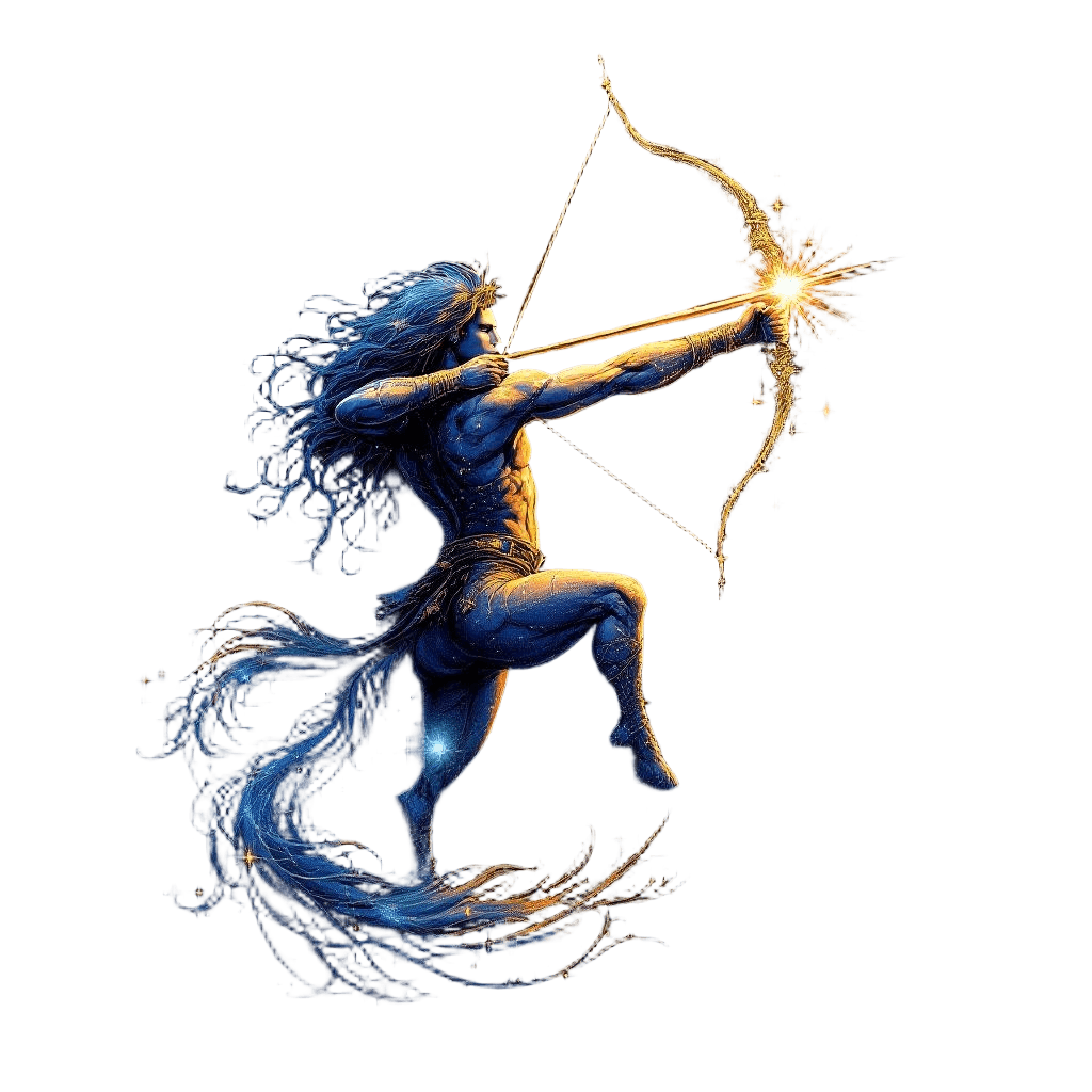 Sagittarius the Cosmic Centaur Archer Drawing a Bow of Pure Starlight