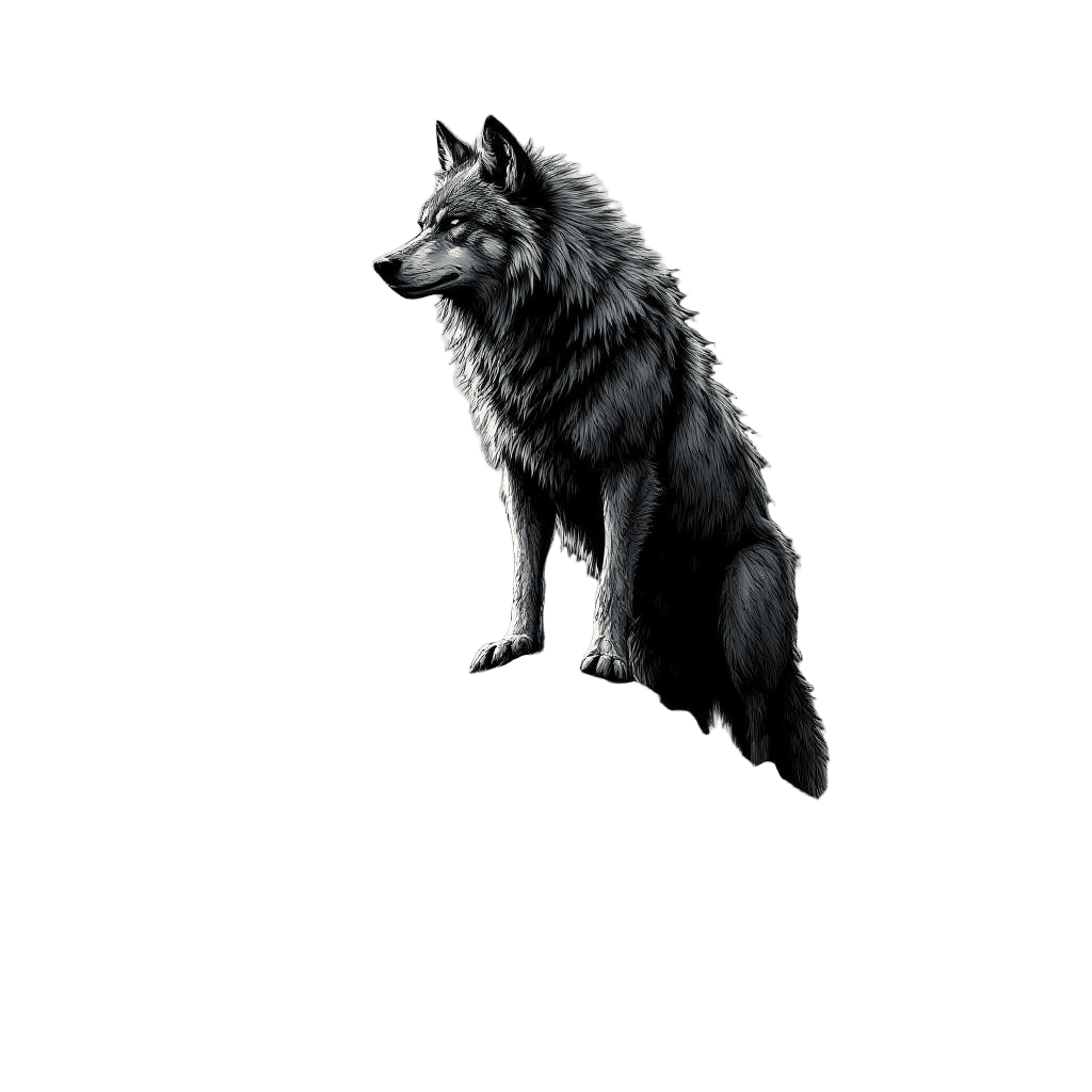 The Last Alpha Wolf Standing on a Mountain Peak