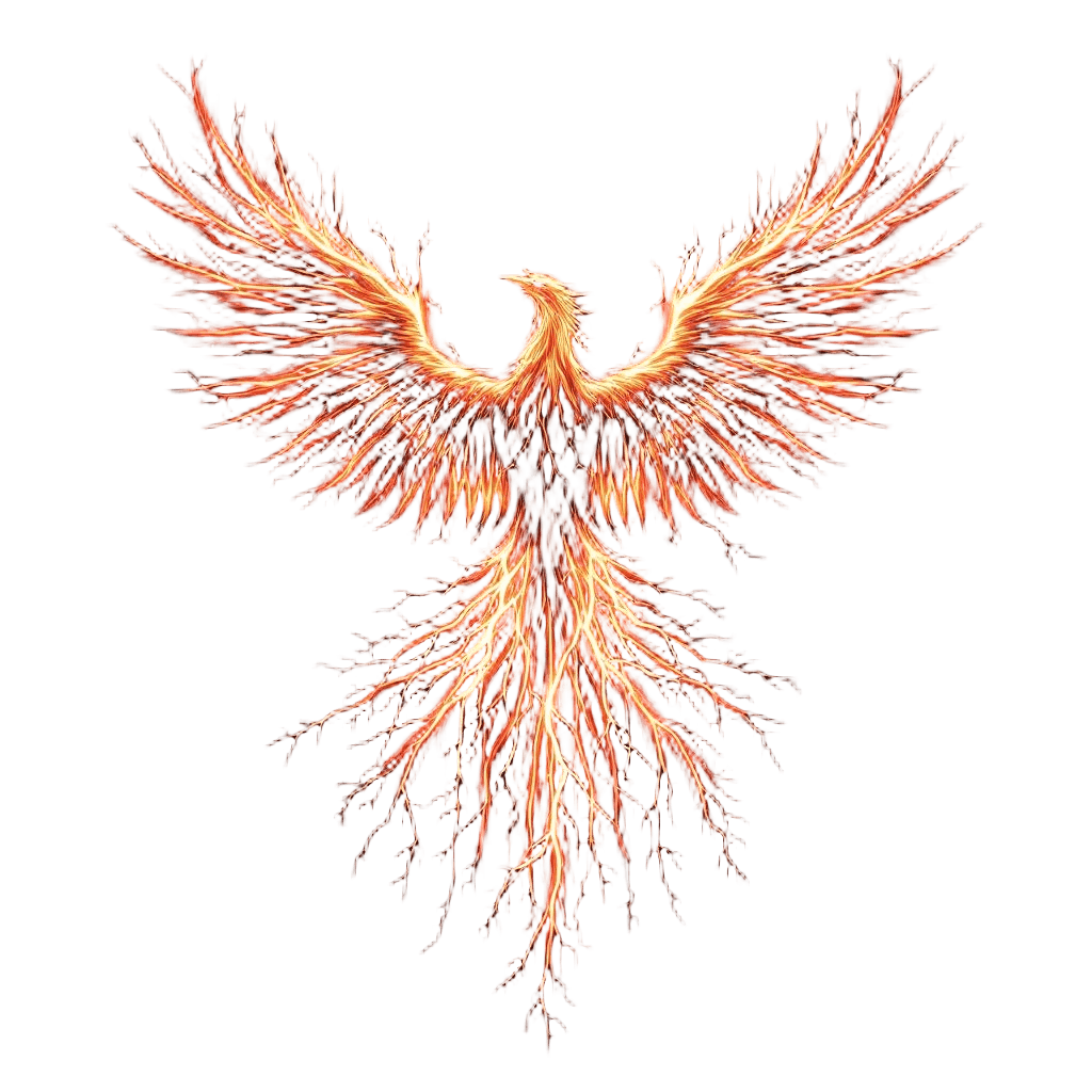 A Phoenix with Wings Made of Living Lightning