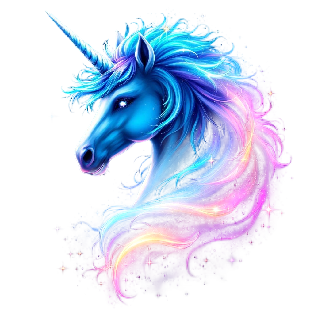A Unicorn with a Mane Made of Swirling Nebula Gas