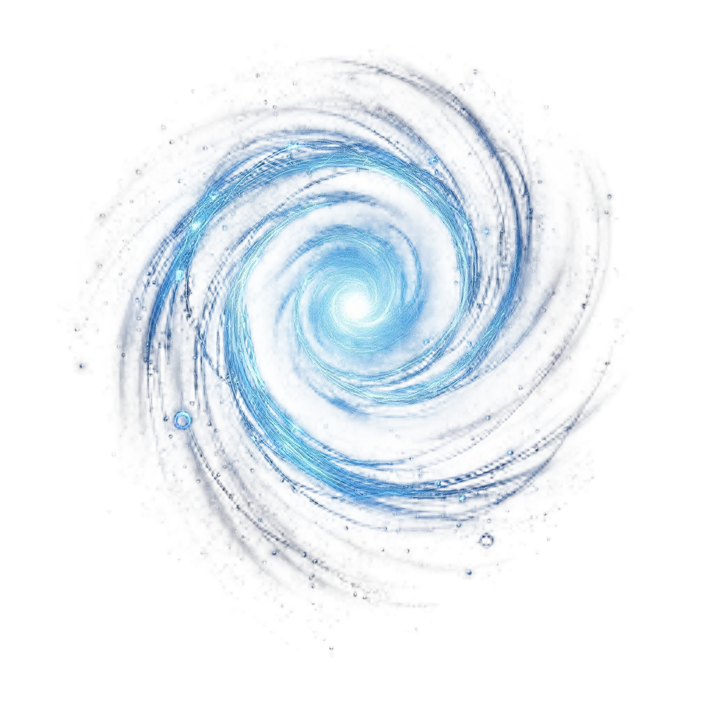 A swirling quantum realm portal with subatomic particles visible, gateway to ano