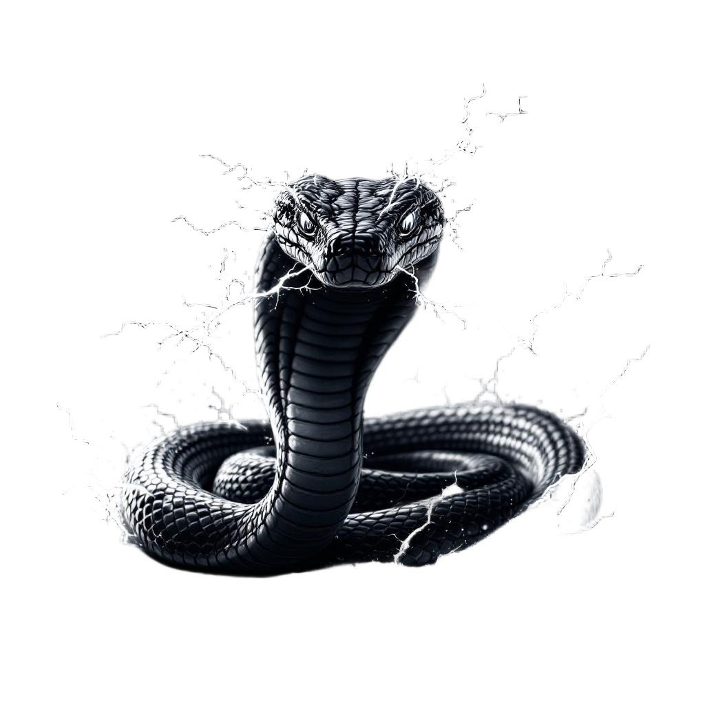 A Black Mamba in Lightning-fast Strike Position