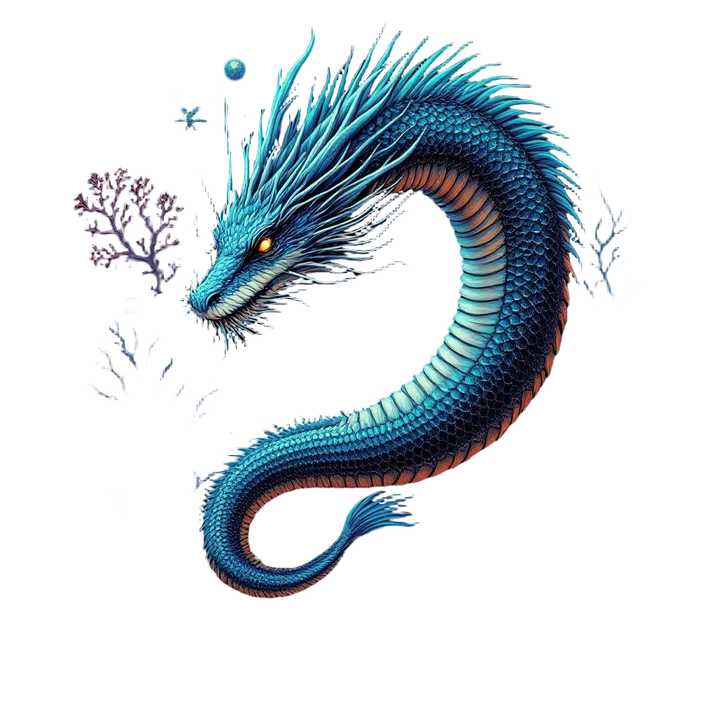 A Sea Dragon Swimming Through a Coral Reef