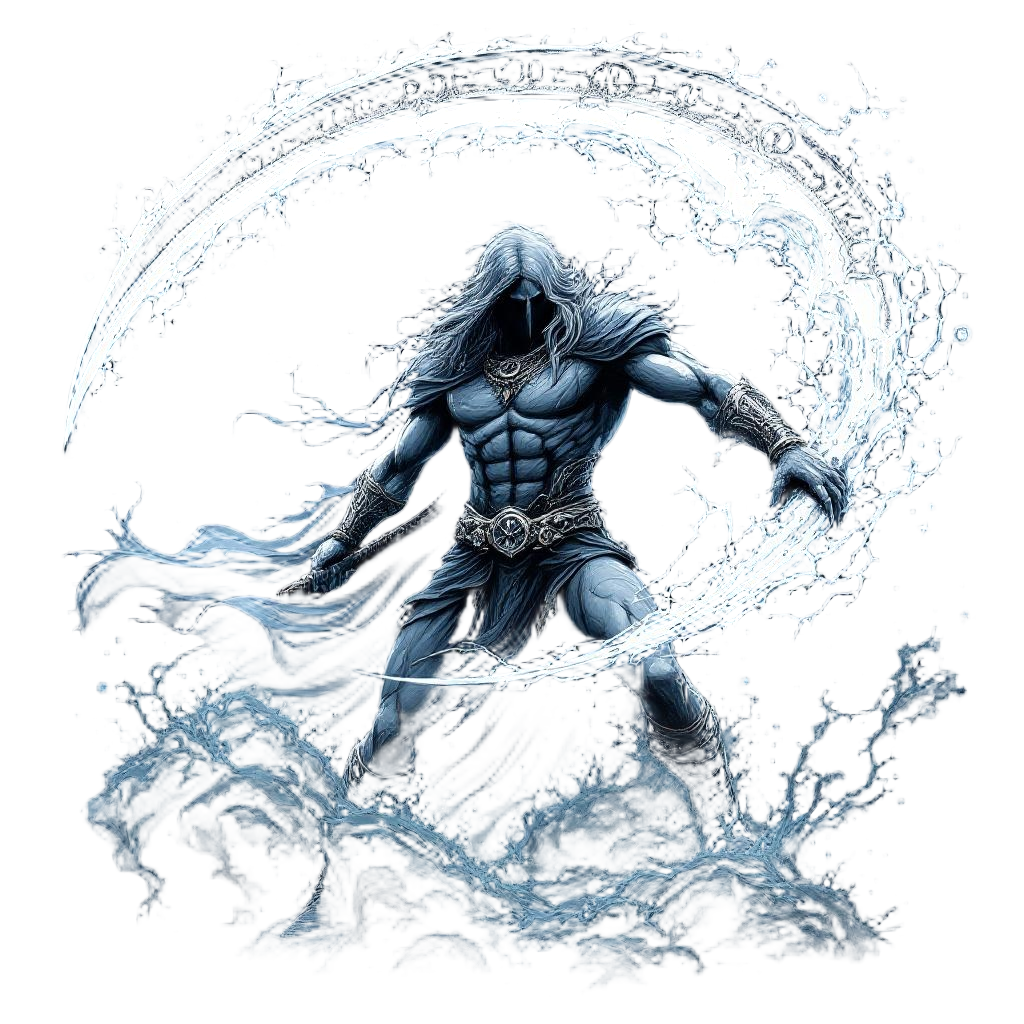 Kronos the Titan of Time wielding a time-bending scythe, reality warping around 