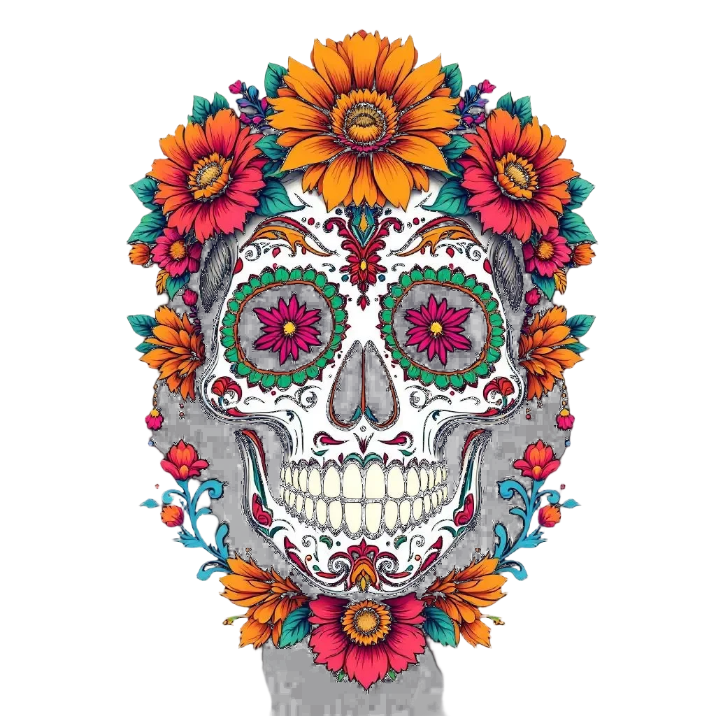 Day of the Dead T-Shirt Designs — AI Sugar Skull Art